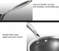 Double Sided Honeycomb Print Laser Coated Wok With Handle & Lid Techmanistan