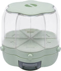 6-Compartment Rotating Rice Storage Dispenser – Flower Pattern, Cereal Container