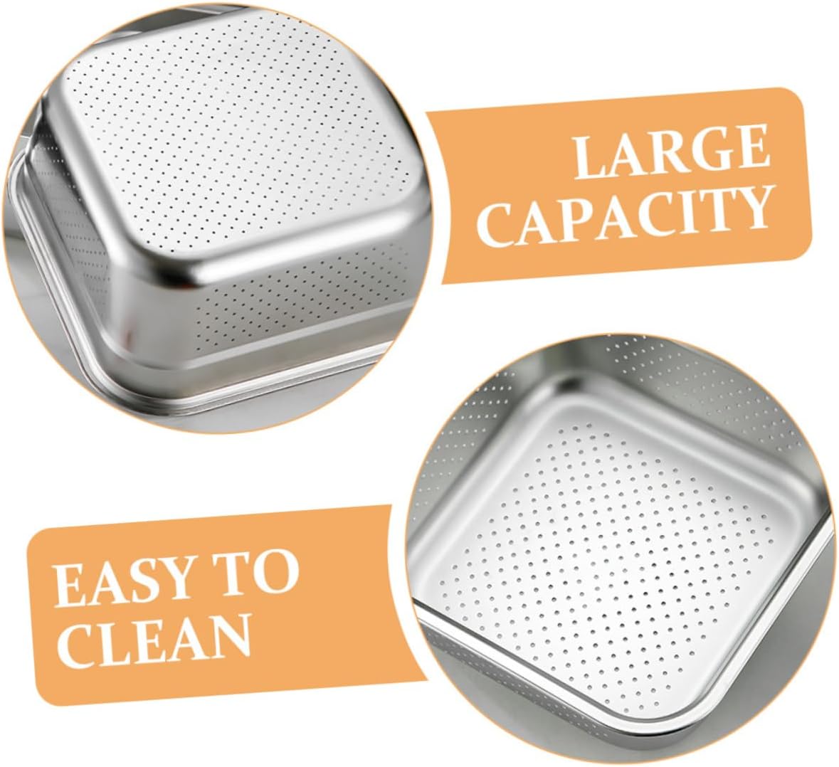 Kitchen Sink Rice Washing Bowl with Strainer Drainer Basket