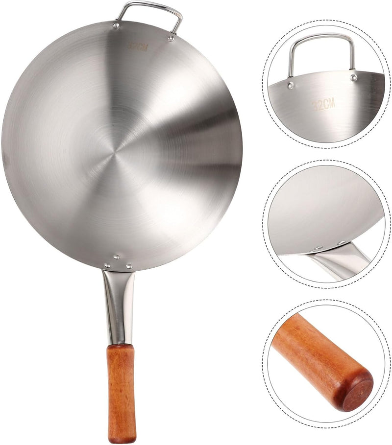 Stainless Steel Wok Pan Stir Fry Pan
