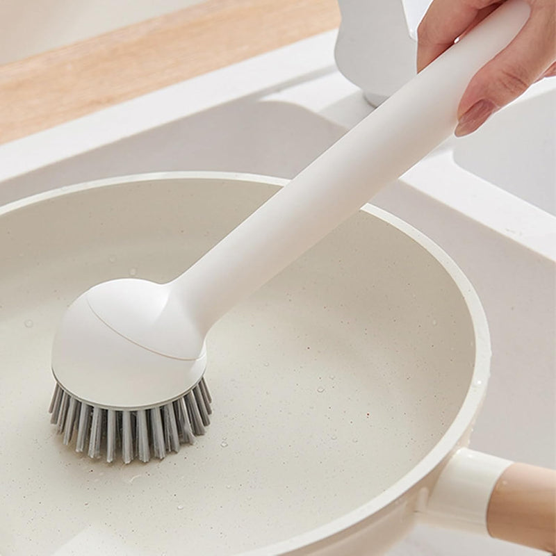 Rotating Long Handle Soap Dispensing Kitchen Brush