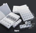 28-Compartment Transparent Plastic Storage Box With Lid | Jewelry Box