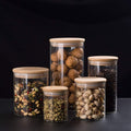 Pack of 3 - 250ml Airtight Glass Jar with Bamboo Lid