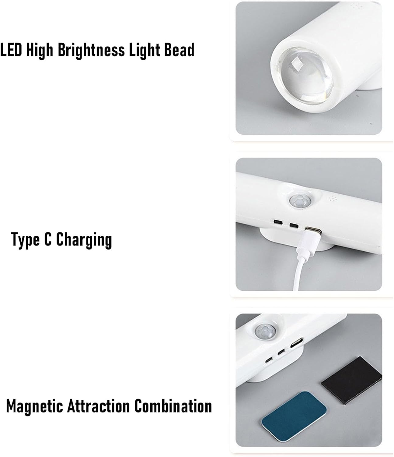 Double Headed USB Rechargeable Motion Sensor Night Light