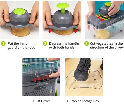 22in1 Nicer Dicer, Multifunction Vegetable Cutter Techmanistan