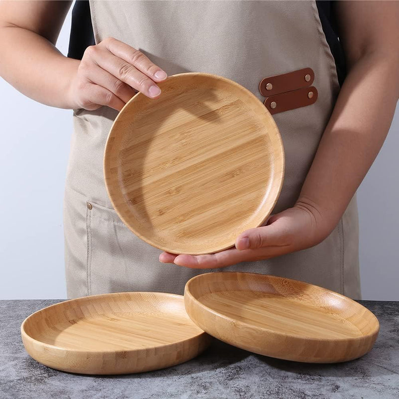 Round Bamboo Serving Plate