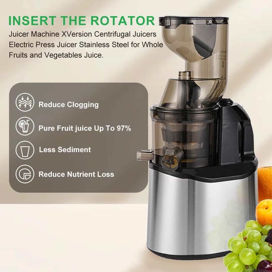 Juice Extractor 3-in-1 Slow Juicer Cold Press Juicer Machine Techmanistan
