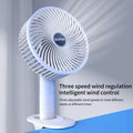 Handheld Clipped Portable 3 Gears Rechargeable Desktop Fan
