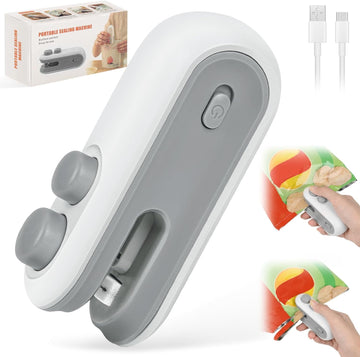 Rechargeable Mini Sealing Machine | 2-in-1 Bag Sealer & Cutter