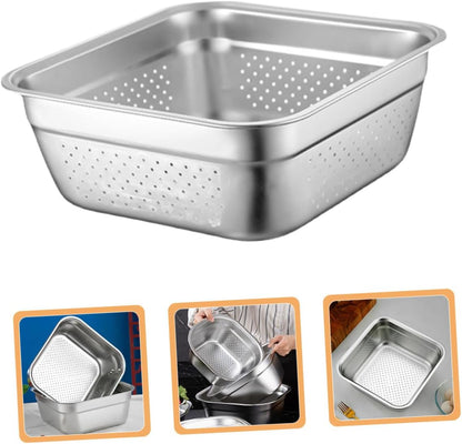 Kitchen Sink Rice Washing Bowl with Strainer Drainer Basket