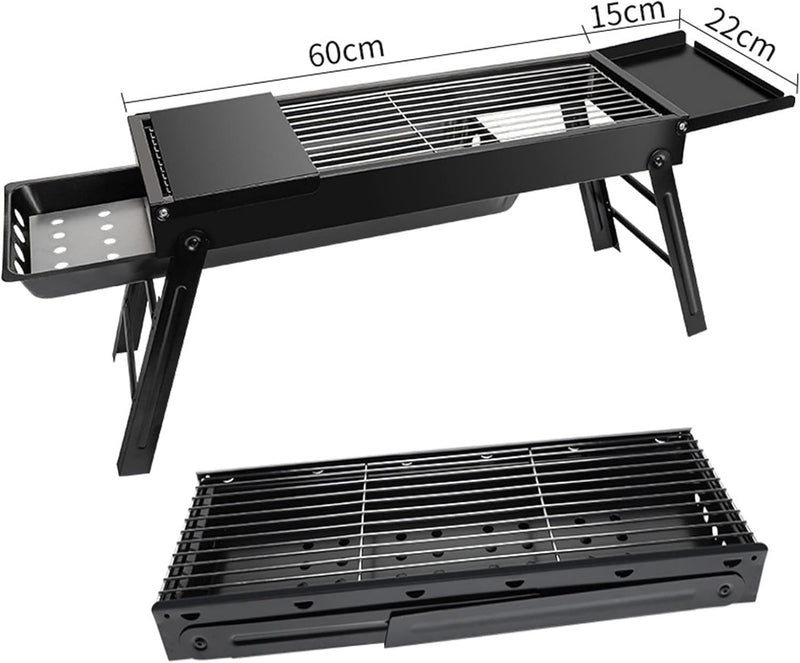 Large Foldable Charcoal BBQ Grill – Portable Outdoor Barbecue