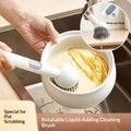 Rotating Long Handle Soap Dispensing Kitchen Brush