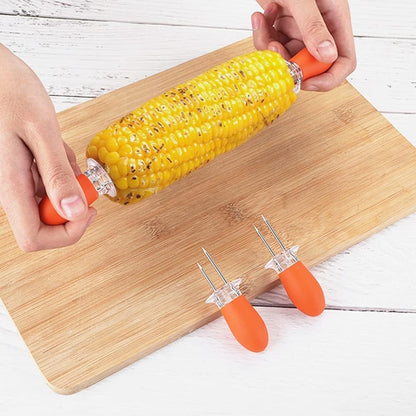 Pack of 8 - Corn Cob Holder Corn Forks