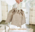 Natural Jute Drawstring Bags, Pack of 10