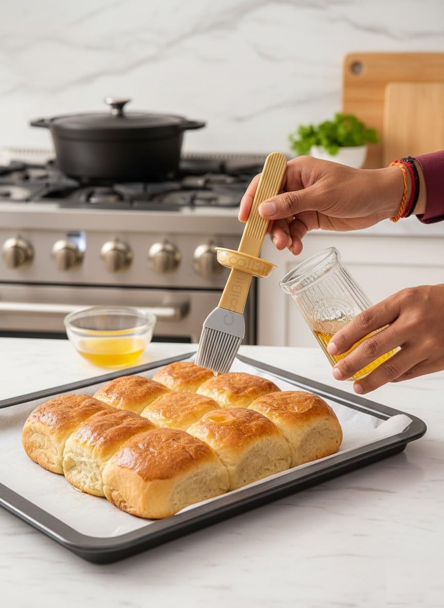 Set of 3 - Oil Dispenser Bottle with Silicone Brush Techmanistan