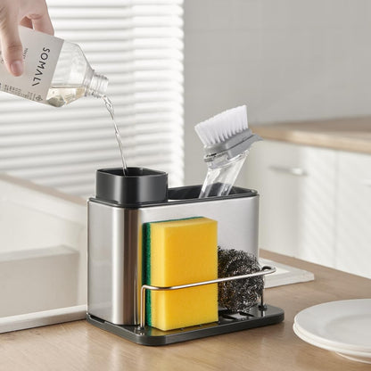 3in1 Soap Dispenser, Sponge Holder & Utensils Holder