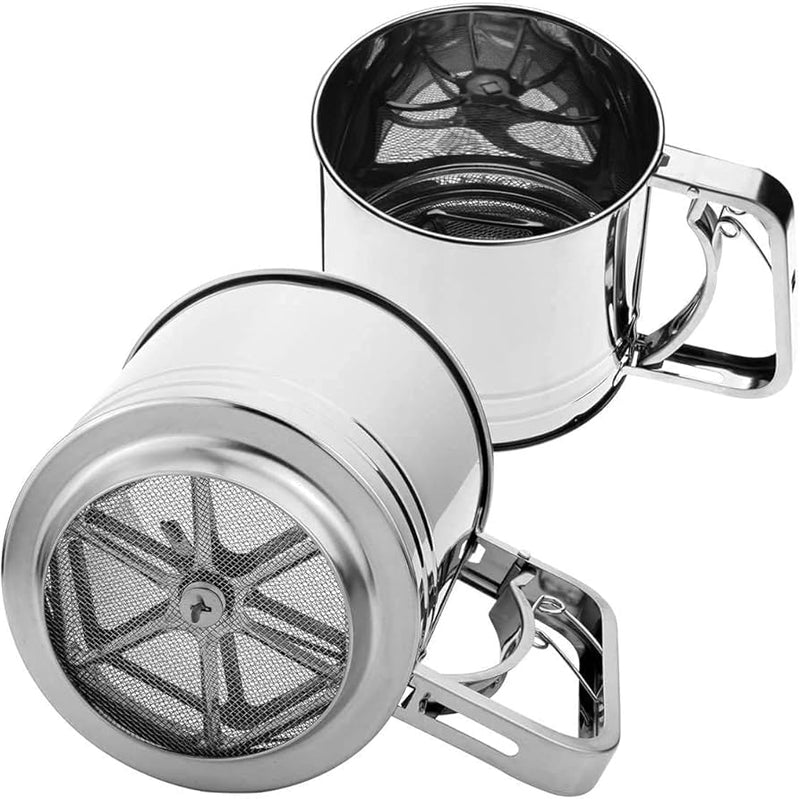 Double Screen Stainless Steel Flour Sifter Cup