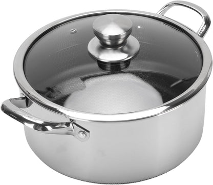Single Sided Laser Coated Nonstick Steel Soup Pot With Lid Techmanistan