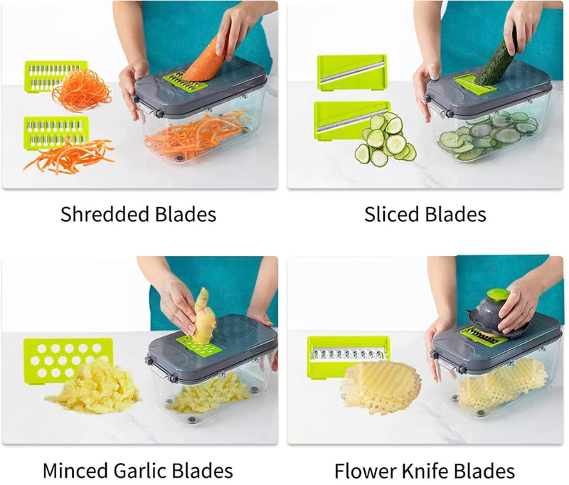 22in1 Nicer Dicer, Multifunction Vegetable Cutter Techmanistan