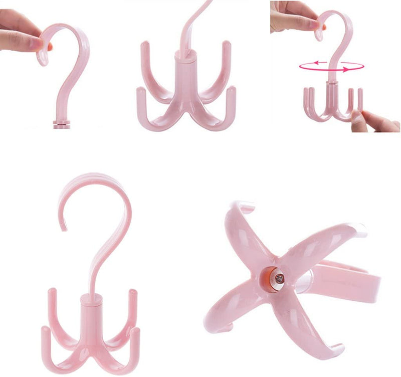 Random Color - 360° Rotating 4 Hooks Hanger, Multipurposed Hanger With 4 Claws My Store