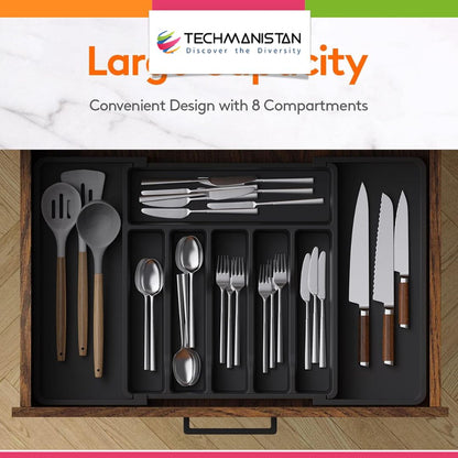 8 Compartments Foldable Cutlery Holder