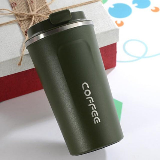 Reusable 380ml Vacuum Insulated Coffee Tumbler, Vacuum Insulated Coffee Travel Mug Spill Proof with Lid, Water Tumbler With Screw Lid, Portable Coffee Cup, Coffee Mug, Portable Coffee Tumbler, Stainless Steel Vacuum Insulated Coffee Thermos Cup Fryer My Store