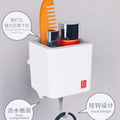 Wall-Mounted Bathroom Organizer with Drainage and Hook
