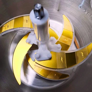 Electric Meat Grinder with golden 6-Blades & stainless steel Bowel by Techmanistan Pakistan.