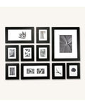 Pack of 10 - Photo Frames Collage Wall Hanging Wall Decor Set - Black My Store