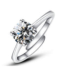 White Saphire Silver Plated Ring for Girls--Techmanistan-My Store