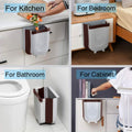 Collapsible Small Hanging Kitchen Trash Can for Kitchen, Mini Foldable Garbage Bin, Indoor Folding Waste Bin, Hanging Trash Holder for Cabinet Bathroom Bedroom Office Car My Store
