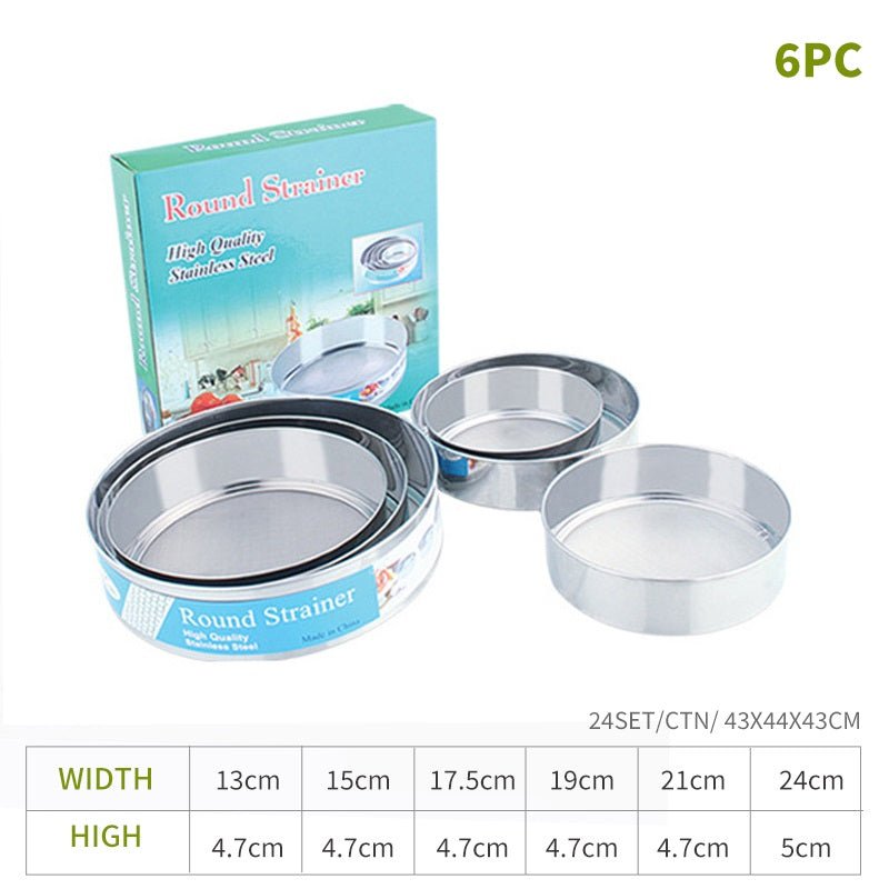 6Pcs Set Stainless Steel Flour Sifter - Techmanistan in Pakistan