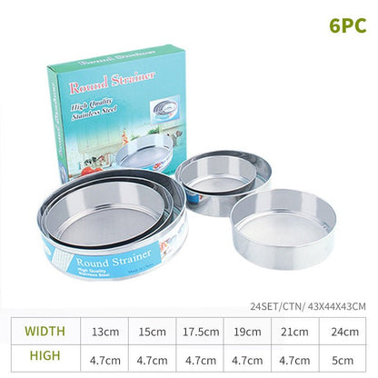 6Pcs Set Stainless Steel Flour Sifter - Techmanistan in Pakistan