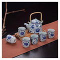 7 Pieces Ceramic Teapot & Cups Set - Random Designs - Techmanistan in Pakistan
