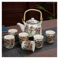 7 Pieces Ceramic Teapot & Cups Set - Random Designs - Techmanistan in Pakistan