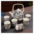 7 Pieces Ceramic Teapot & Cups Set - Random Designs - Techmanistan in Pakistan