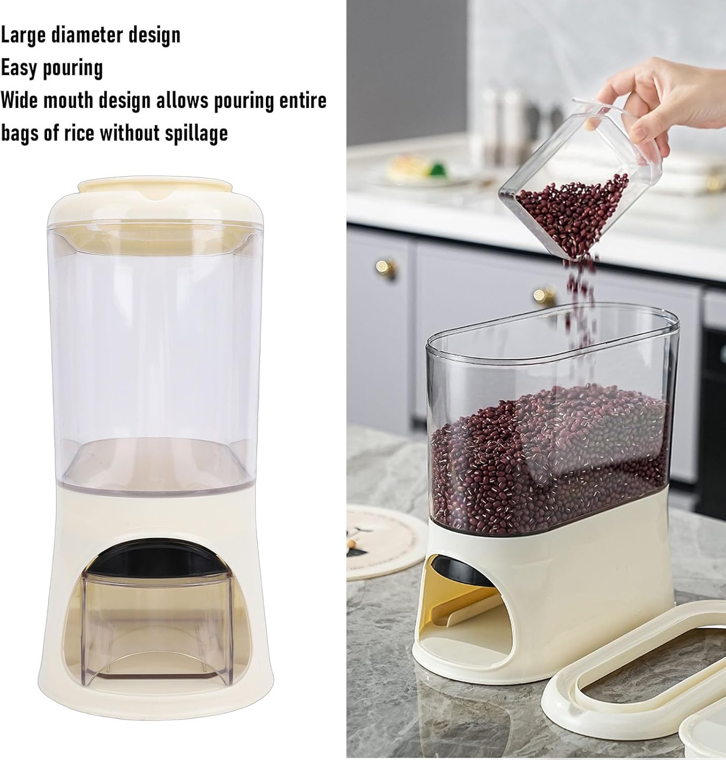 3L Sealed Clear Large Rice Dispenser