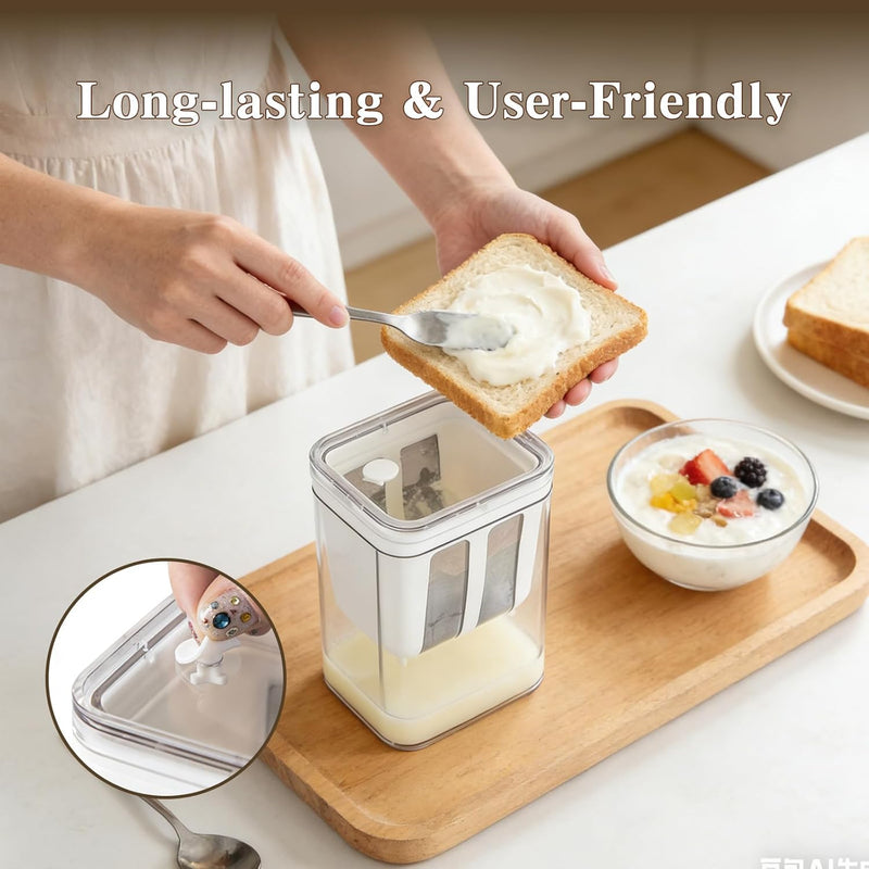 Fine Mesh Stainless Steel Yogurt Strainer with Lid