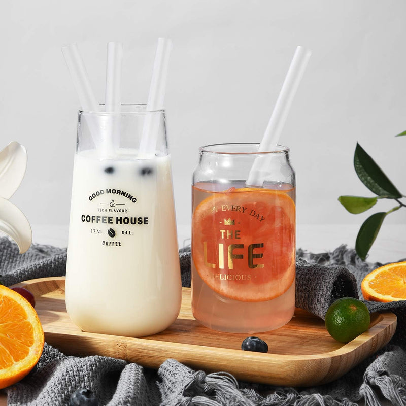 Pack of 50 Disposable Bubble Tea Straws — Clear Wide Boba Straws