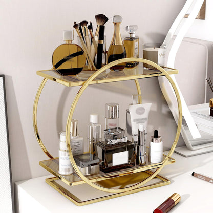 2 Tier Bathroom Countertop Makeup Organizer
