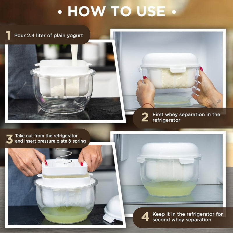 Greek Yogurt Maker with Fine Mesh Yougurt Strainer