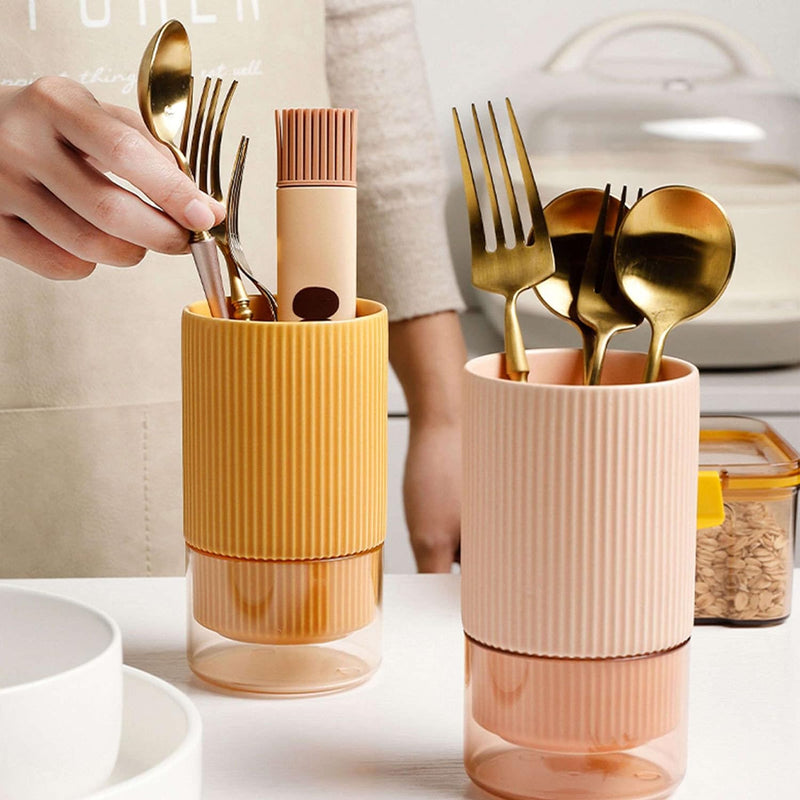 Self Draining Ceramic Chopsticks Cutlery Holder Techmanistan