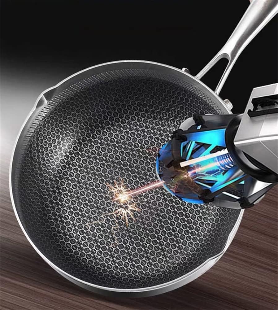 Honeycomb Print Laser Coated Nonstick Steel Soup Pot With Lid