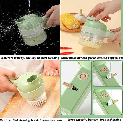 4 in 1 Handheld Electric Vegetable Cutter Set
