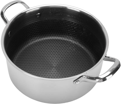 Single Sided Laser Coated Nonstick Steel Soup Pot With Lid Techmanistan
