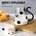 550ml Cow Glass Carafe Pitcher with Glass Mug