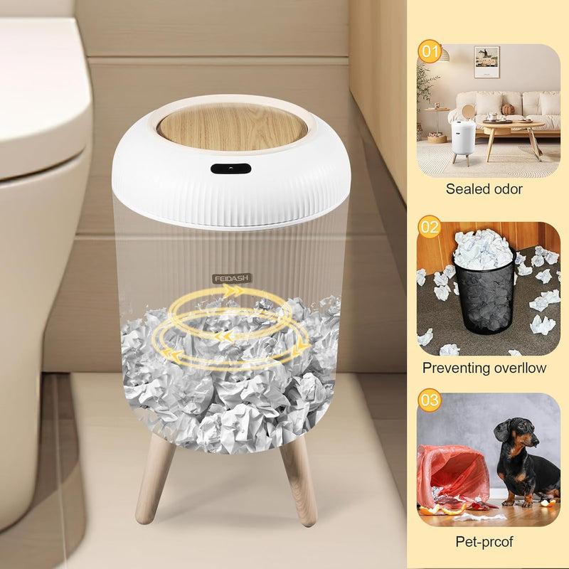 Automatic Motion Sensor Trash Can with Removable Legs