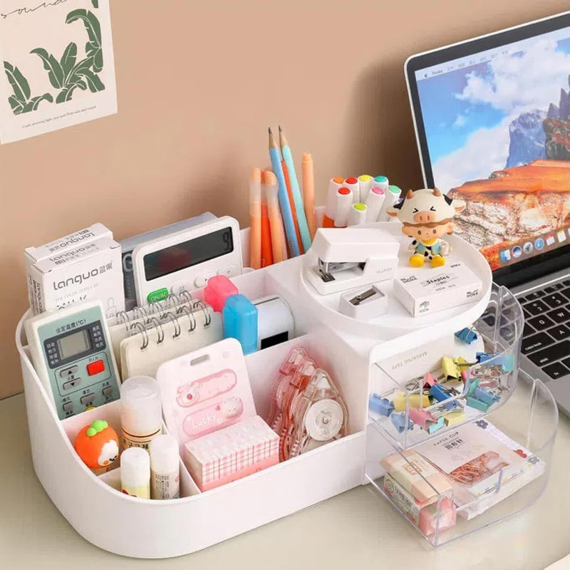 Multi-Compartment Makeup & Cosmetic Organiser with 2 Clear Drawers