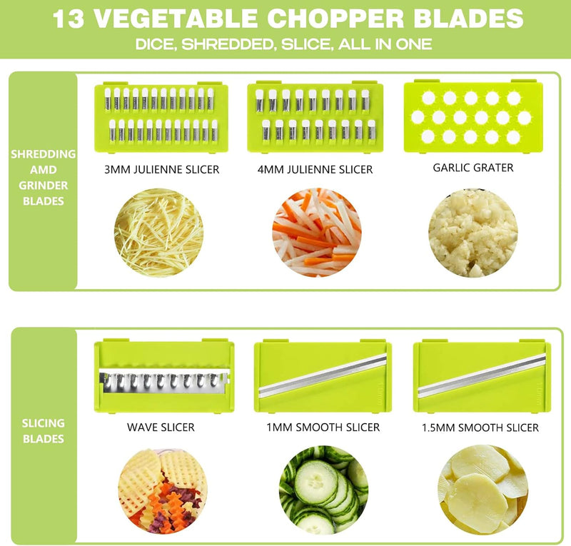 22in1 Nicer Dicer, Multifunction Vegetable Cutter Techmanistan