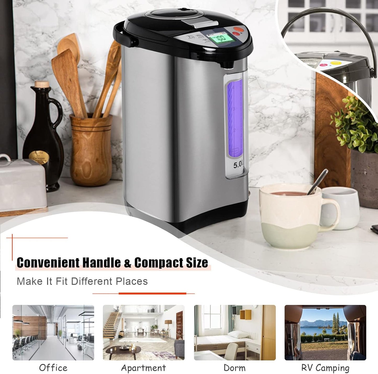 Hot Water Dispenser Instant Electric Thermo Pot for Coffee Tea